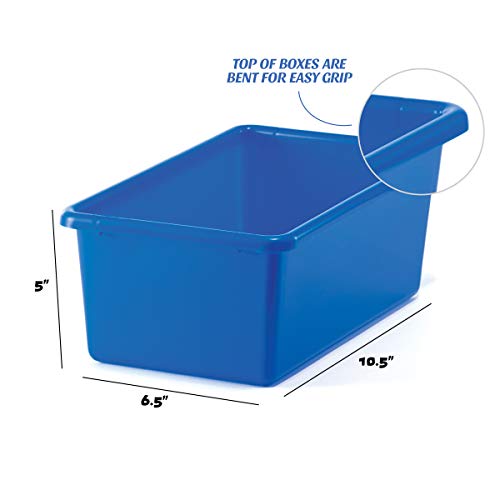 Prextex-Toy-Plastic-Storage-Bins-Pack-of-4-Containers-Storage-Box-For-Closet-Organizers-Classroom-Toy-Bin-File-Organizer-Craft-Storage