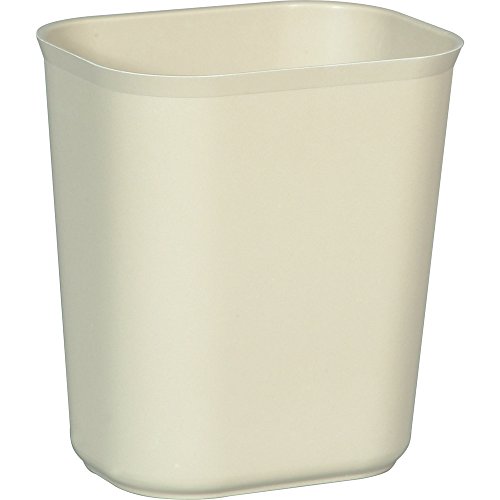 Image of Rubbermaid Commercial Products Fire Resistant Wastebasket 14 Qt /3.5 GAL Beige for Hospitals /Schools /Hotels /Offices /Homes