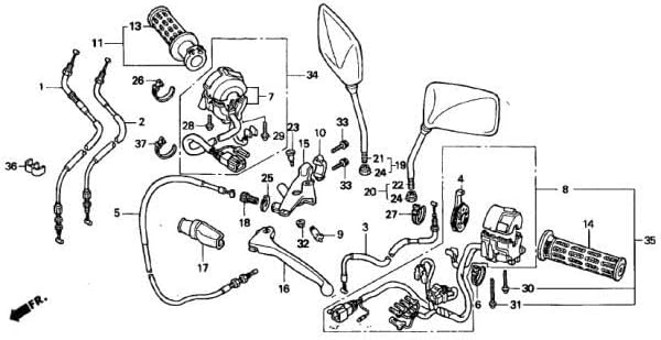 RC39 純正 フロントフォークOHセット 16点 ナイトホーク750 ガイドブッシュ フォークシール NAS750 ダストシール