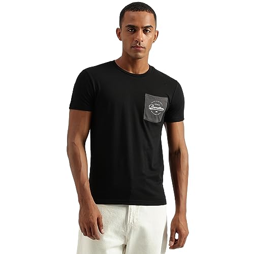 Image of UNITED COLORS OF BENETTON Men's Cotton Solid Regular Fit T-Shirt