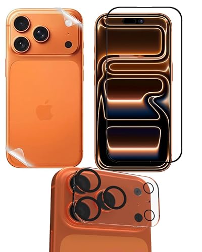 Image of Tempered Glass Screen Protector Compatible for iphone 17 pro Max | Front And Back Screen Guard With camera lens protector (17 pro Max, Combo)