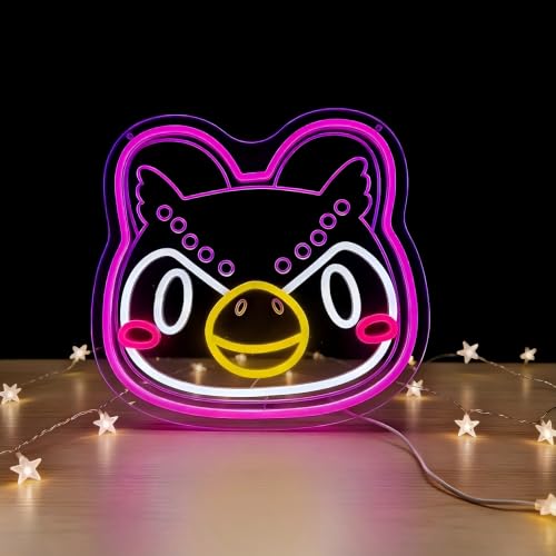 Image of Animals Kawaii Dog Girl LED Neon Sign, 13 inchx12.6 inch | Cute Animal Character Wall Decor, USB Powered Night Light, Gamer Room Bedroom Desk, Bell Hair Accessory Design