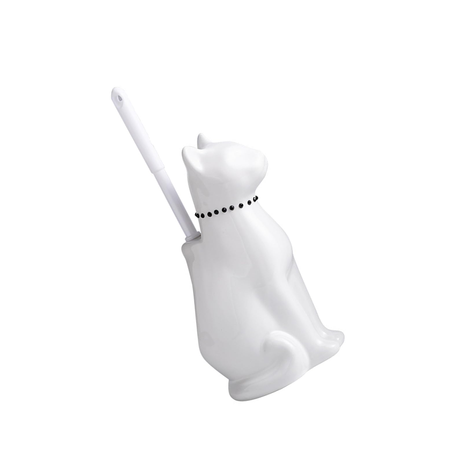Bristles Toilet Brush & Holder Bathroom Toilets Bowl Brush Ceramic Cats Base Toilet Cleaning Tool Easily to Clean Soft Bristles