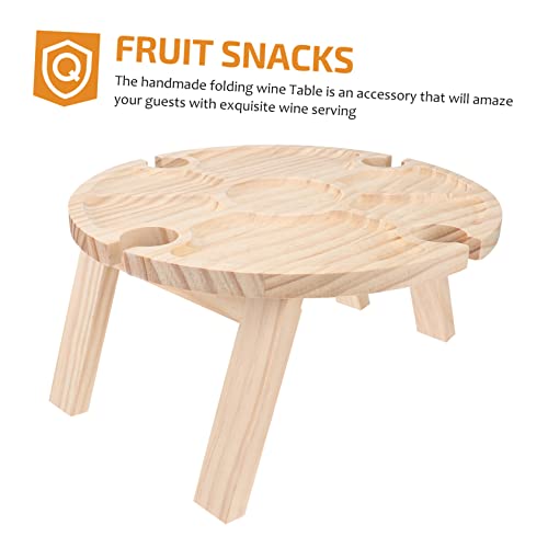 Yardwe 3 Pçs Mesa De Jantar De Madeira Mesas De Piquenique Para O Exterior Placa De Serviço Redonda