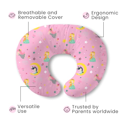 Image of Plushii Nursing Pillow for Breastfeeding, Soft and Supportive Breastfeeding Pillow for Mom and Baby, Cute Feeding Pillow with Removable Cover for 0-12 Months, Moon Fairy