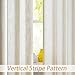 Central Park Beige White Stripe Farmhouse Curtains Semi-Sheer Rayon Blend Heavy Linen Texture Window Curtain Panel 6 Grommets Treatment for Living Room/Bedroom, Set of 2, 44
