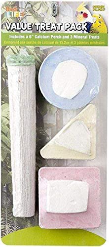 Penn-Plax Bird Pack: Calcium Perch And Mineral Cuttlebones (Includes 1-Perch And 3 Mineral Blocks) #TOP29