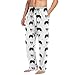 vvfelixl Men's Pajamas Pants Border Collie Black Men's Pajama Bottoms Lounge Pj Sleep Pants for Men With Drawstring Pockets M
