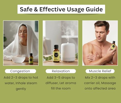 Image of Earth N Pure Eucalyptus Essential Oil (Nilgiri Oil) Undiluted, Natural, Therapeutic Grade with Glass Dropper 50 ml