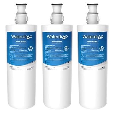 Waterdrop 3US-AF01 Under Sink Water Filter, Replacement for Standard Filtrete® 3US-AF01, 3US-AS01, Aqua-Pure AP Easy C-CS-FF, WHCF-SRC, WHCF-SUFC, WHCF-SUF, NSF/ANSI 42 Certified, Pack of 3