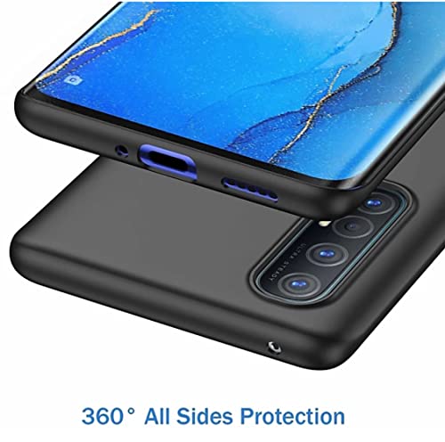 Image of Mobile Back Cover Case for Oppo Reno 4 Pro (Silicone Case|CameraProtection|Black SC1510)