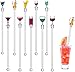PIQIUQIU Lot de 10 bâtonnets à cocktail en acrylique - Pour cocktail - Pour fête, bar, café, restaurant