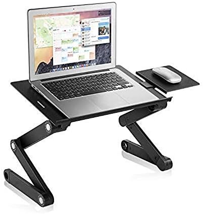YOUMAN Laptop Table, Adjustable Laptop Bed Table, Portable Laptop Workstation Notebook Stand Reading Holder?Ergonomic Lap Desk TV Bed Tray Standing Desk
