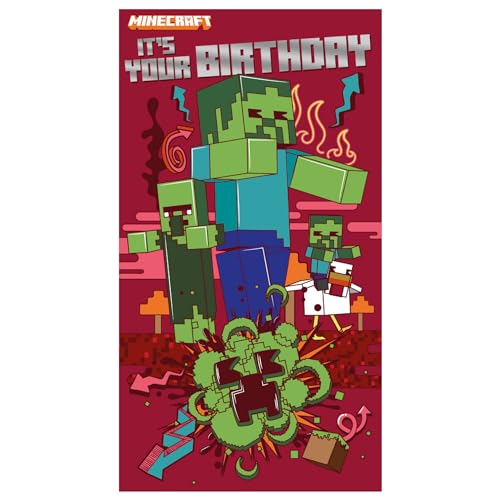 Danilo Promotions Ltd Minecraft - Tarjeta de cumpleaños para niño (229 x 127 mm)