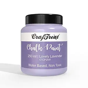 Lovely Lavender? 250ml - Chalk Paint for Wood Furniture,Wall, Home Decor, Glass, DIY Craft - Matte Acrylic Multi Purple Surface Chalk Paint - 250ml