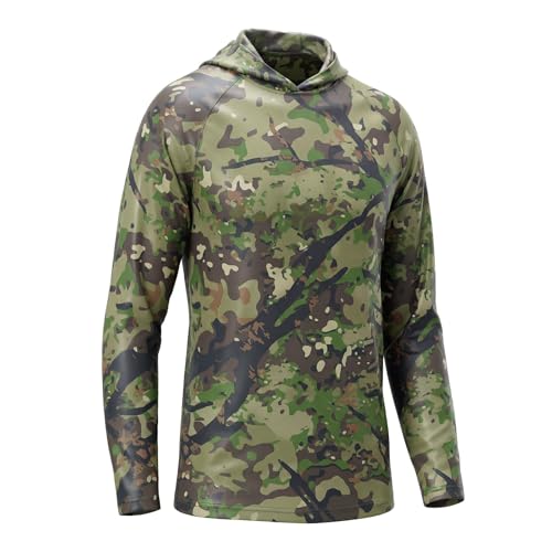 LOOGU Men's UPF 50+ Sun Protection Hoodie Shirt Long Sleeve Lightweight, Rash Guard SPF T-Shirts for Fishing Hiking — view 4