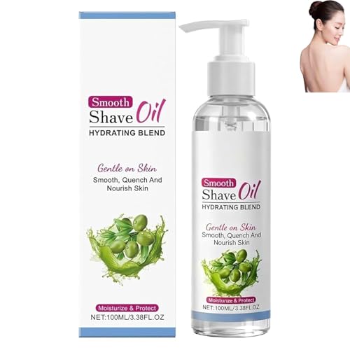 Aceite de afeitado suave para mujeres, aceites de afeitado suaves y calmantes, contiene semillas de jojoba y oliva, reduce la irritación, para rostro, cuerpo y piernas (1pcs)