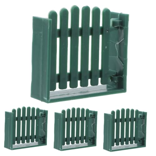 Kisangel 4 Piezas Vallas de Plástico para Accesorios de de y Casa de Muñecas para Proyectos de Jardín y Decoración DIY