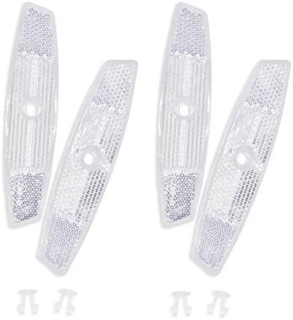 Labewin Riding Bike Bicycle Warning Reflector Bicycle Wheel Rim Reflective MTB Road Spoke Lights Bike Accessories 4pcs White