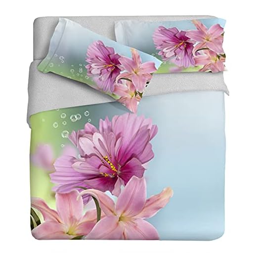 Ipersan Juego Nordico Set Fine Art Impresa fotografica - Ramage Color Fucsia/Rosa 255x240cm