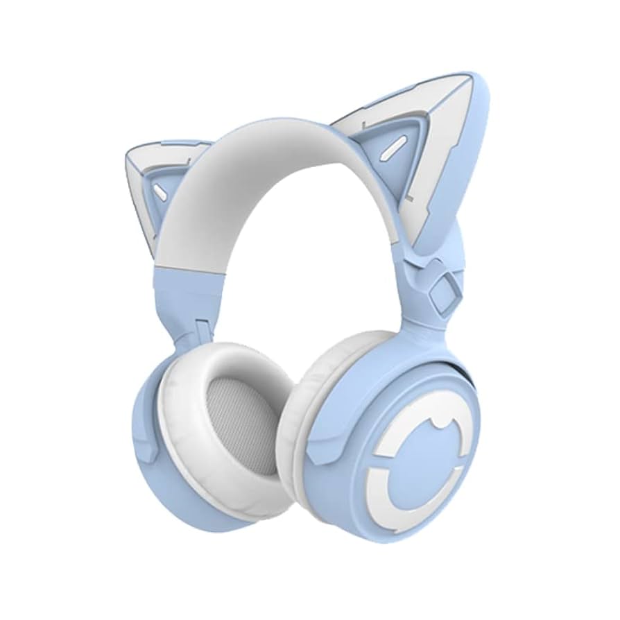 YOWU RGB 猫耳ヘッドホン　カラー 水色 Amazon.co.jp: YOWU 猫耳ヘッドホン4 ブルー色 : 家電＆カメラ