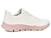 Skechers Womens Bobs B Lite, White/Pink, 8 Medium