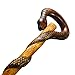Black Mamba Snake Head Handle Hand Carved Wooden Walking Cane 37