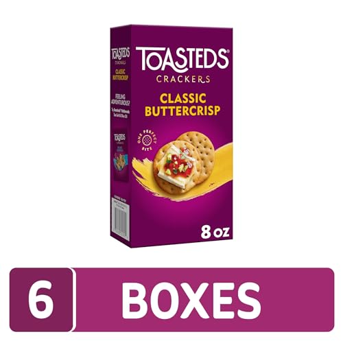 Toasteds Crackers, Party Snacks, Lunch Snacks, Classic Buttercrisp (6 Boxes) - image 3