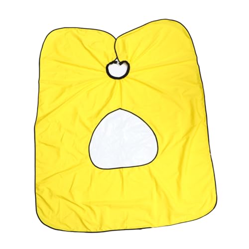 Mikinona Paño de peluquería teñido permanente cubierta de corte de pelo cubierta de capa de tinte para el cabello delantal de estilista capa de corte de pelo de Yellow