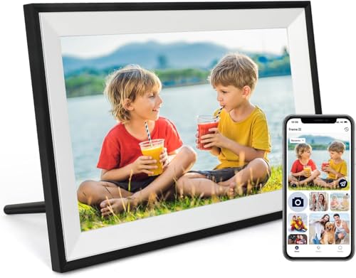 Anna Bella 32 GB Digital Photo Frame WiFi 10.1 Inch Digital Picture Frame 1280x800 IPS HD Touch Screen Electronic Digital Frame Auto-Rotate Easy to Share Photos or Videos Anywhere