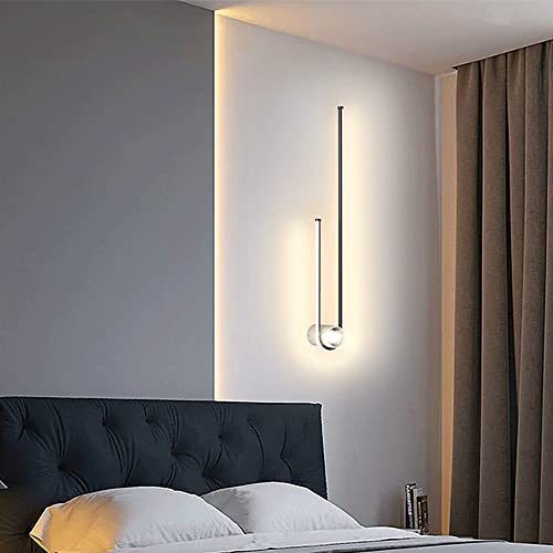 Aplique de pared LED lineal minimalista negro en forma de U de tira larga 3
