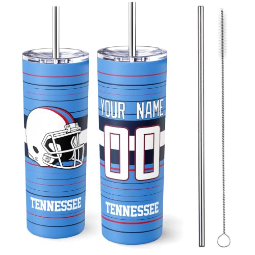 Image of Tennessee Tumbler 20oz Travel Mug Custom Name and Number Gifts