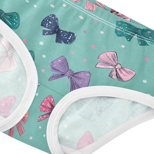 Wusikd Bows Green Girls' Underwear Cotton Girls Briefs Soft Toddler Underwear 2T4
