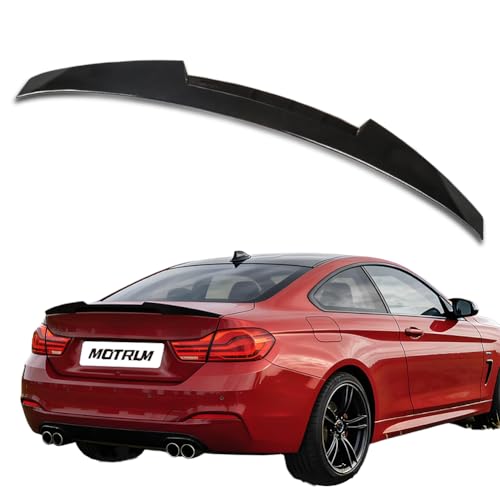 MOTRUM ABS Rear Spoiler Wings Compatible with B-M-W Series 4 F32 Coupe 2013 2014 2015 2016 2017 2018 2019 2020, [Glossy Black Style] Rear Trunk Spoiler Lip Tail Wing Rear Trunk Lid