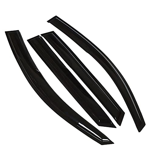 Zzdsnj Tape-On Windows Visor 4-Piece For 2016-2021 Hyundai Tucson Rain Guards Shield Shade Smoke #TOP2