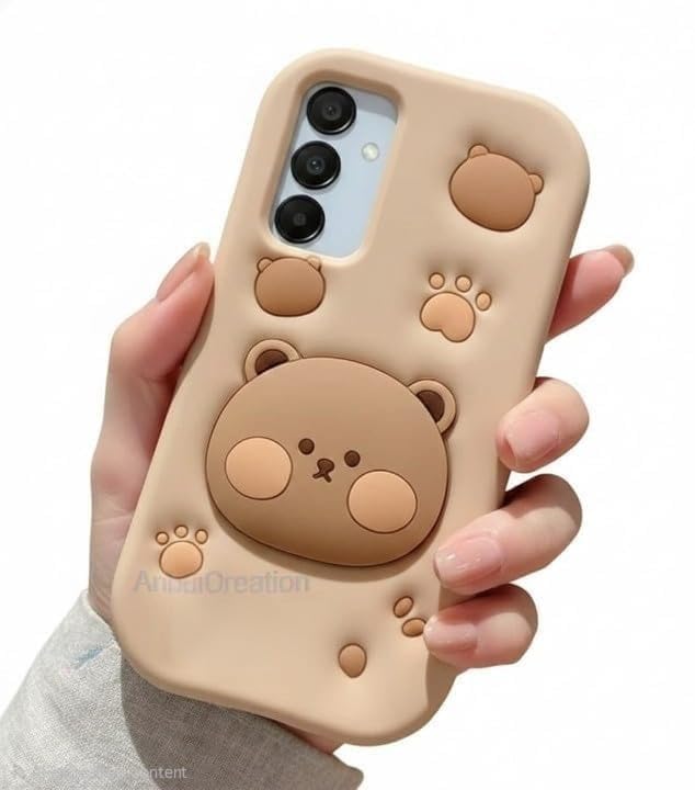 Cute Cartoon Mobile Back Case Cover with Stand Compatible for Samsung Galaxy A37 5G