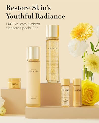 ISA KNOX LXNEW Royal Golden Skincare Gift Set (11.4fl oz) - Luxury Gift Set for Rejuvenation and Youthful Radiance. Korean Skincare by LG Beauty. Royal Peptides & Jelly, Niacinamide, - Image 3