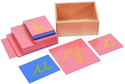 DANNI Baby Toys Montessori Language Lower Case Sandpaper Letters Cursive Tracing Board Early Preschool Birthday