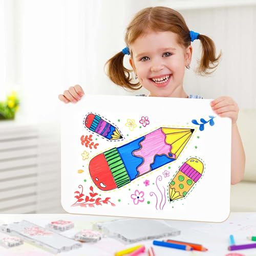 2 STK Whiteboard Klein Whiteboard A3, Kleines Dry Erase White Board, 42x30 cm Tragbares Doppelseitiges Mini Whiteboards mit 6 Stifte & 2 Radiergummis, für Klassenzimmer, Zuhause, Büro