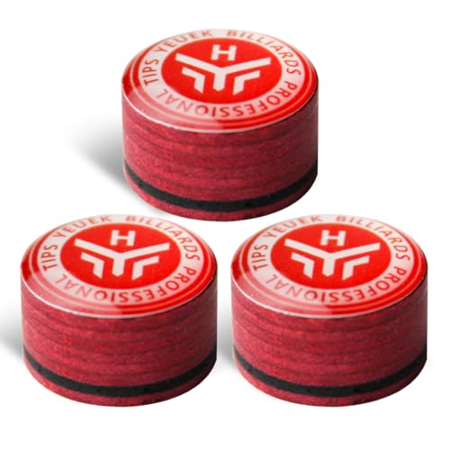 YEUEK Pool Cue Tip 11mm/14mm with S/M/H,Pool Billiard Cue Tip 8 Layers,Pool Stick Tips for Pool and Snooker Accessories Billiards