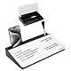 Varhomax Kleines Schreibtisch-Whiteboard aus Glas mit Trockenabwischfunktion, Desktop-Whiteboard mit Aufbewahrung, To-Do-Liste, Notizblock, Schreibtisch-Begleiter und Tastaturständer(Schwarz und Weiß)