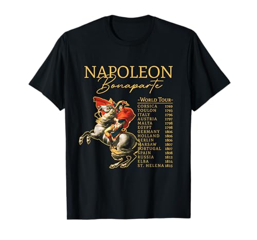 Napoleón Bonaparte World Tour Divertido Amante de la Historia Militar Camiseta