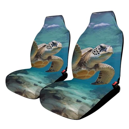 Housse de siège de voiture motif tortue | Protection auto universelle