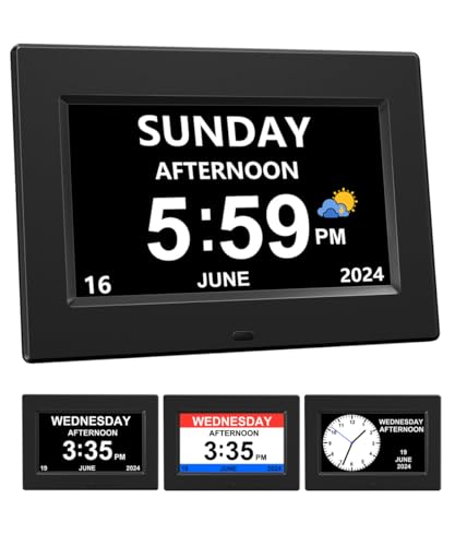 DST Digital Clock with Alarms and Large Display