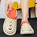 Fashionable and Comfortable Men's Platform Clogs, Made of EVA Material, Cloud - like Slides, Beach Sandals for Casual Outings and Home Use (3685orange,8)