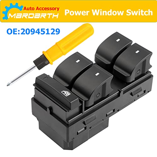 901341 Drive Side Power Window Master Control Switch Replacement for 07-14 Silverado 1500 2500HD 3500HD, Traverse, HHR, Sierra 1500 2500HD 3500HD, Yukon, Enclave Replaces OE#, 25789692 25951963