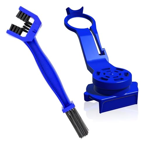 Image of MIKANIX Motorcycle Chain Oiler /Dispenser & Cleaning Brush Combo I Universal Chain Lubrication Tool for Chains I Bike Chain Cleaner & Lube Spray Attachment Kit (Pack of 2)