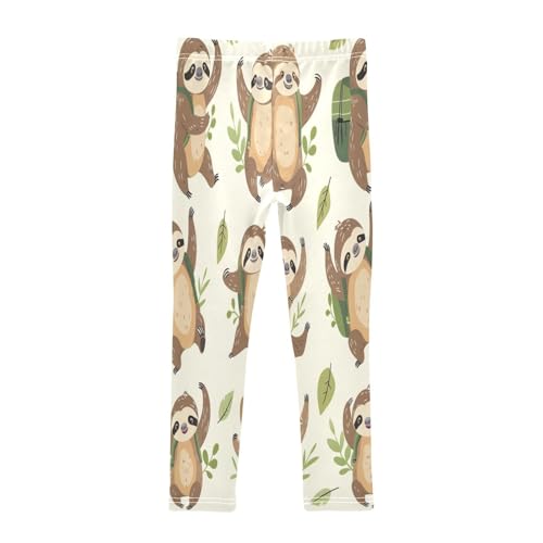 Toddler Girls Leggings Printed Yoga Pants Leggings Brown Koala Leaves for Kids2