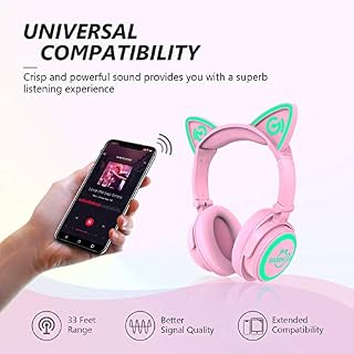 Mindkoo Casque Audio Stéréo Bluetooth 4.2 Oreilles de Chat Headphone Wireless Origine Cat Ear Ecouteur Supra-Auriculaire… - Les Beatles, Paul McCartney, John Lennon, RIngo Starr, George Harrison Mindkoo Casque Audio Stéréo Bluetooth 4.2 Oreilles de Chat Headphone Wireless Origine Cat Ear Ecouteur Supra-Auriculaire… – Image 4
