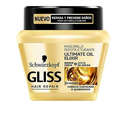 Gliss - Mascarilla Ultimate Oil Elixir, Schwarzkopf, Negro, 300 Mililitros